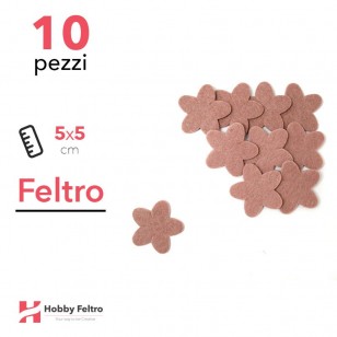 Kit Dalia in Feltro 10 Pezzi 5x5cm Colore a Scelta
