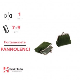Portamonete in Pannolenci Piccoli Verde Scuro COD.09