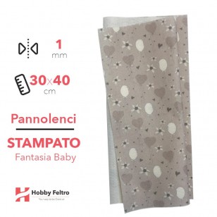 Pannolenci Stampato Fantasia Baby Palloncini Beige 1mm 30x40cm COD.20011-10