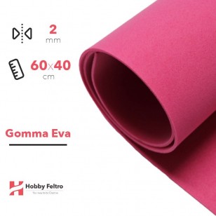 Gomma Eva Moosgummi color Rosa Forte 60x40cm COD.03