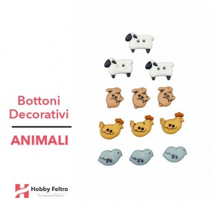 Bottoni Decorativi Animali linea Dress IT UP Fantasia COD.54