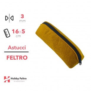 Astucci in feltro Senape 3mm 16x5cm COD.85