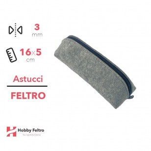 Astucci in feltro Grigio 3mm 16x5cm COD.2209