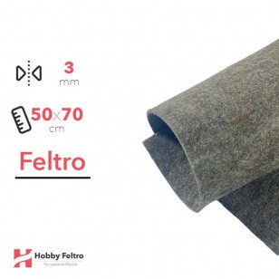 Feltro Marrone Mèlange 50x70cm 3mm COD.2205