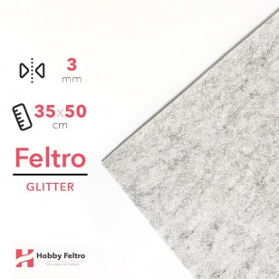 Feltro Glitterato Beige Melange 3mm 35x50cm - COD.36