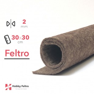 Feltro Marrone 2mm 30x30cm - COD.58