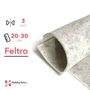 Feltro Bianco Lana 3mm 20x30cm - COD.66