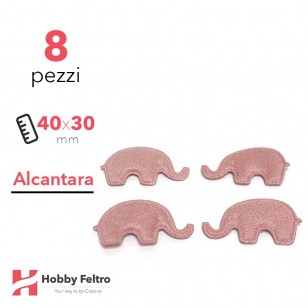 Elefantini Alcantara 8 Pezzi Rosa Cipria COD.09